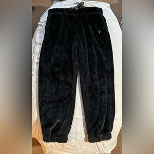 Black faux fur lined pants NWOT